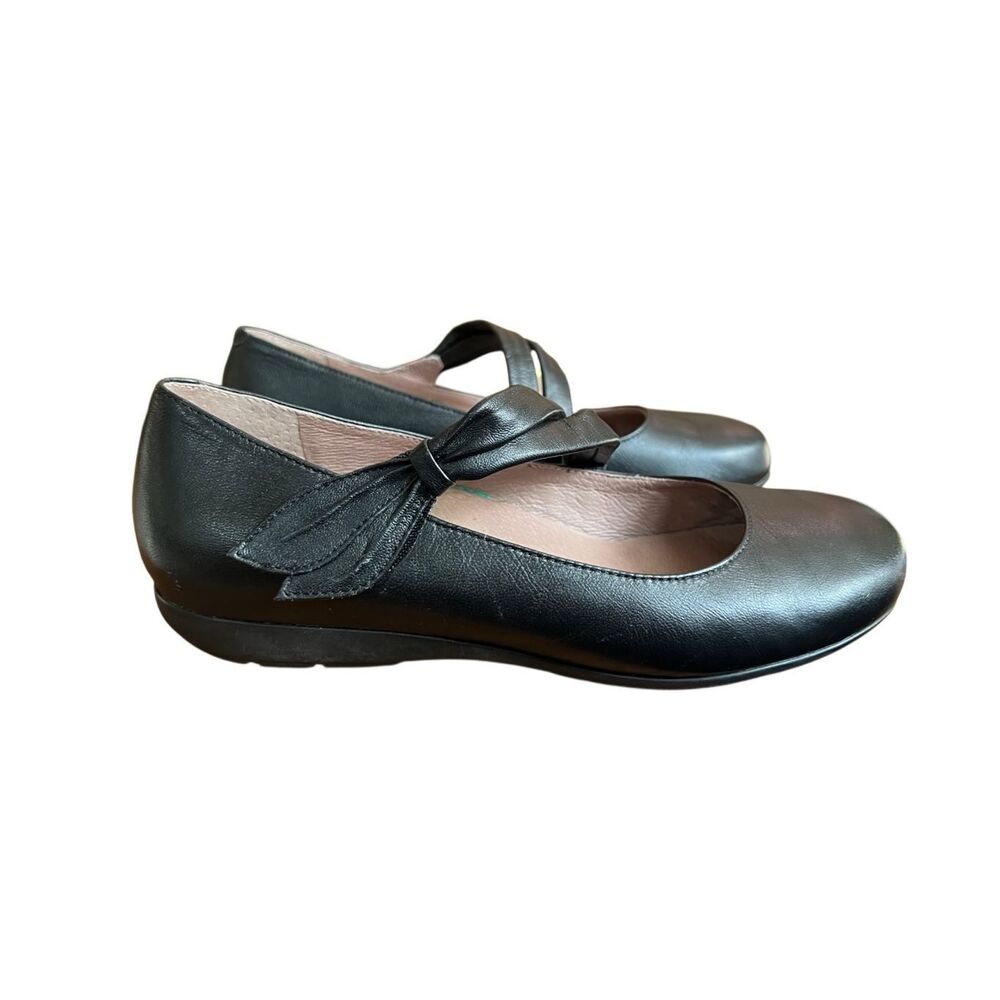 Abeo B.I.O.system Talia Mary Jane Flats Women 7.5 Black Leather Comfort